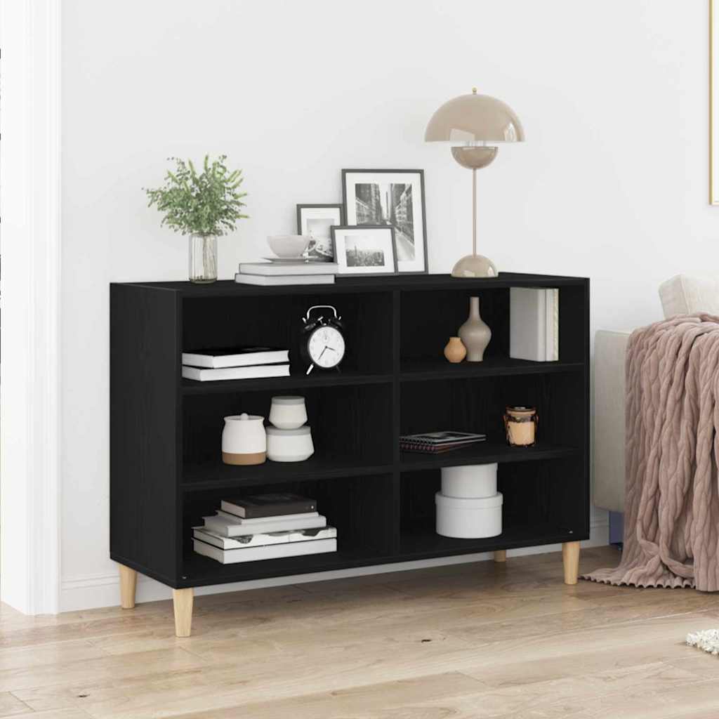 vidaXL Bufet Czarny Dąb 103,5 x 35 x 70 cm Materiał drewnopochodny