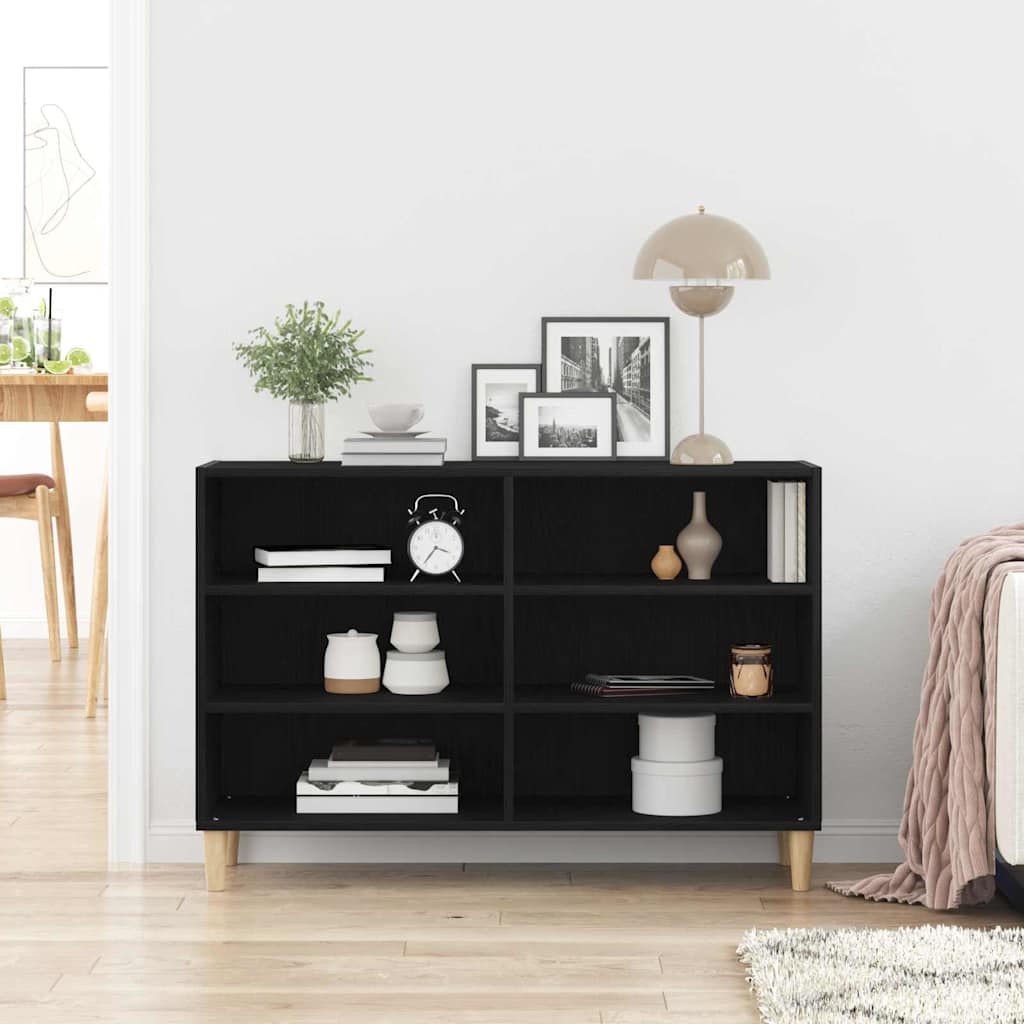 vidaXL Bufet Czarny Dąb 103,5 x 35 x 70 cm Materiał drewnopochodny