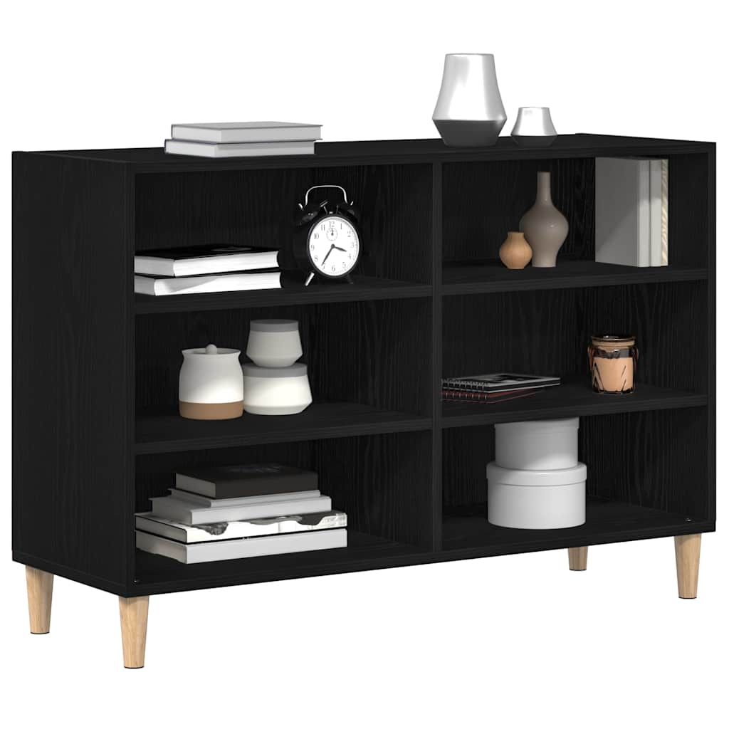 vidaXL Bufet Czarny Dąb 103,5 x 35 x 70 cm Materiał drewnopochodny