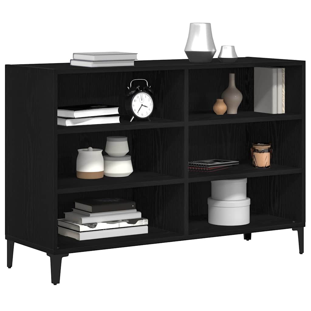 vidaXL Bufet Czarny Dąb 103,5 x 35 x 70 cm Materiał drewnopochodny
