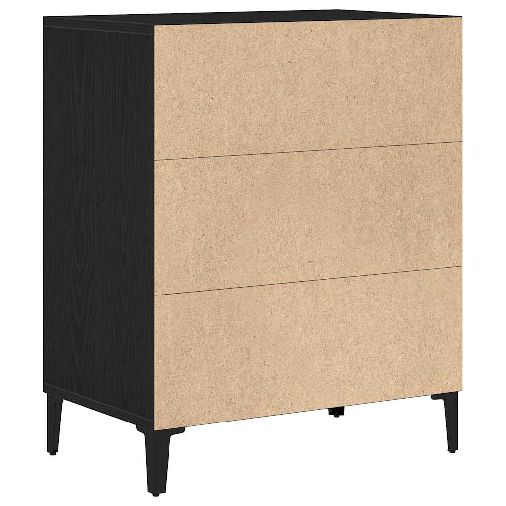vidaXL Bufet Czarny Dąb 57 x 35 x 70 cm Materiał drewnopochodny