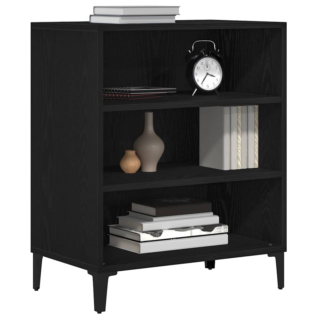 vidaXL Bufet Czarny Dąb 57 x 35 x 70 cm Materiał drewnopochodny