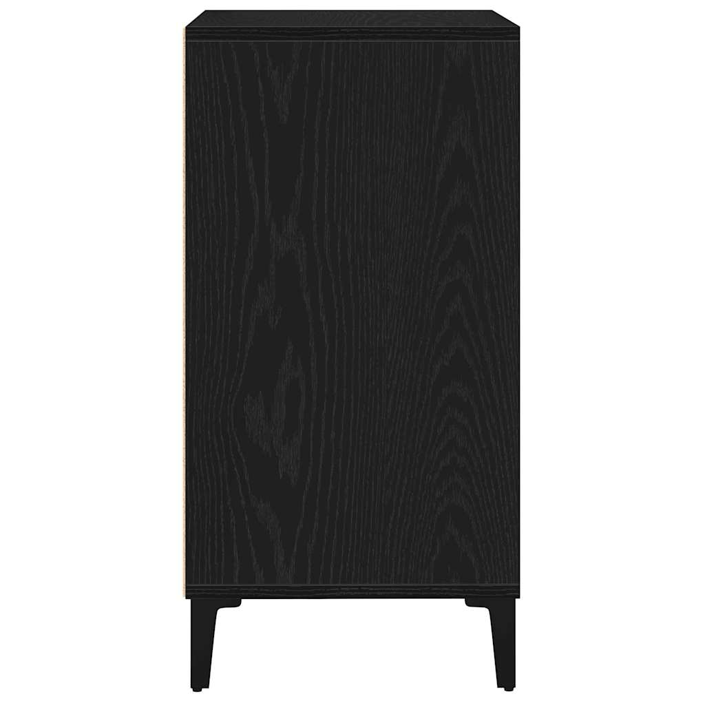 vidaXL Bufet Czarny Dąb 57 x 35 x 70 cm Materiał drewnopochodny