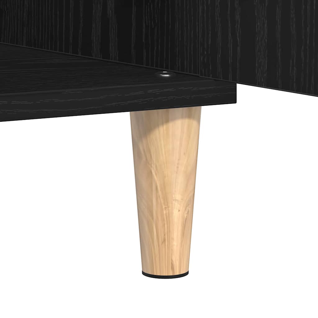 vidaXL Bufet Czarny Dąb 60 x 35 x 70 cm Materiał drewnopochodny