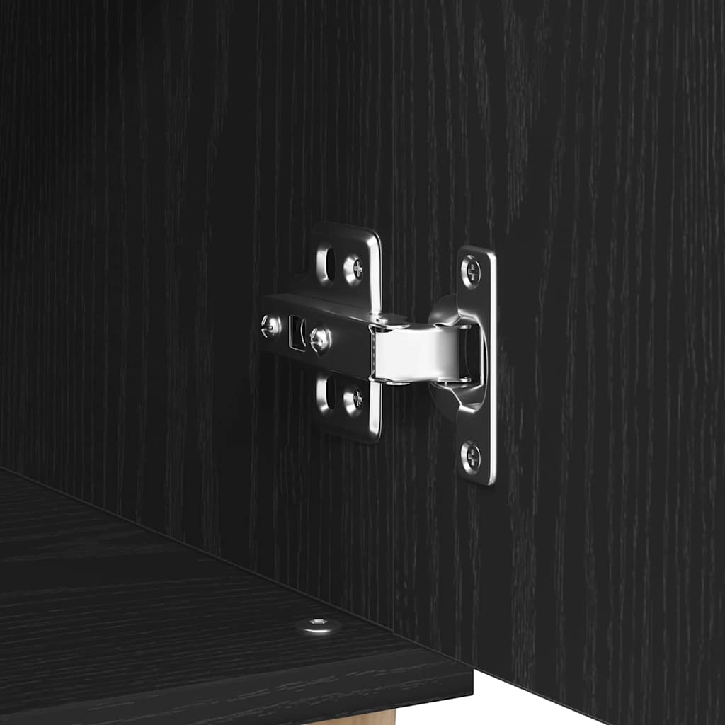 vidaXL Bufet Czarny Dąb 60 x 35 x 70 cm Materiał drewnopochodny