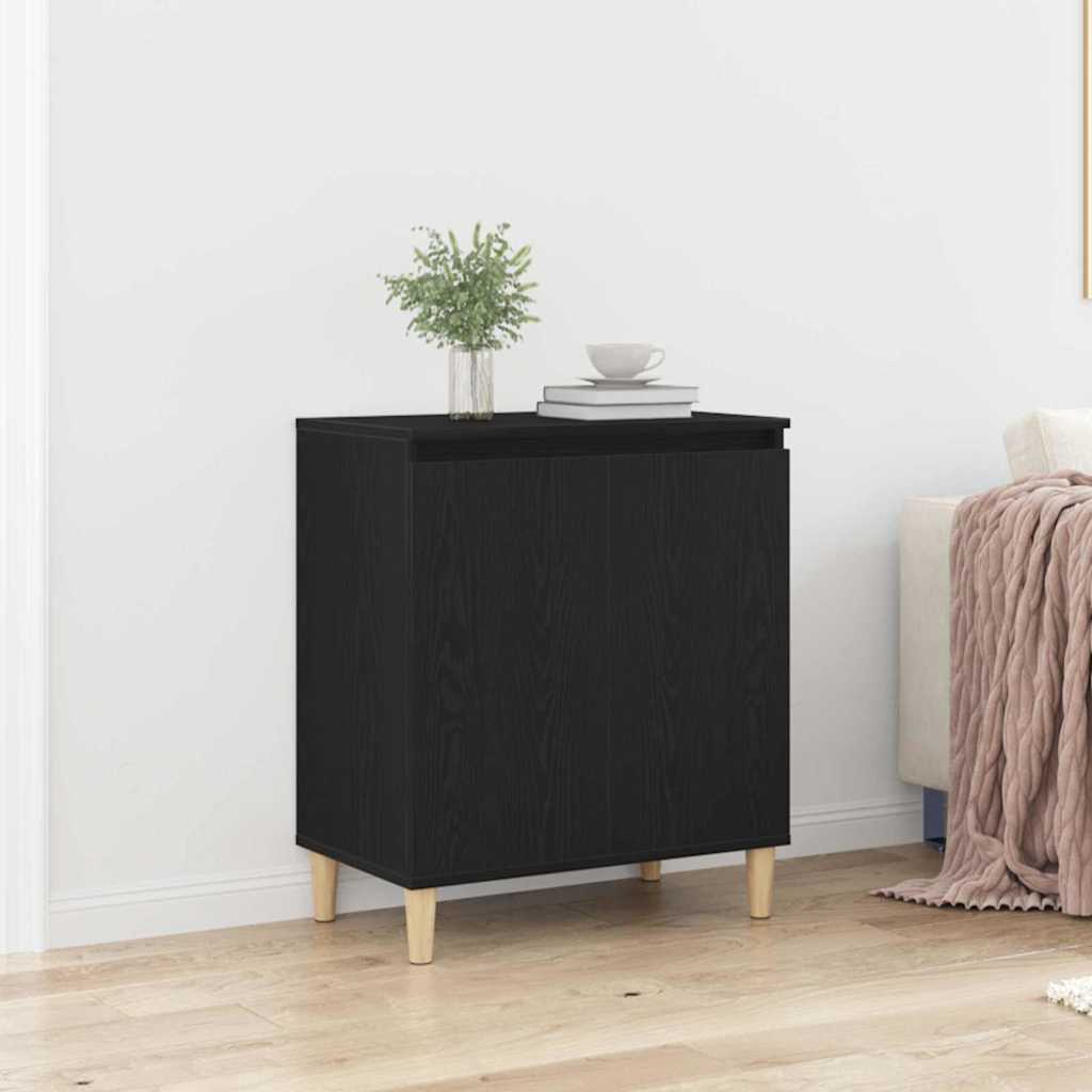 vidaXL Bufet Czarny Dąb 60 x 35 x 70 cm Materiał drewnopochodny