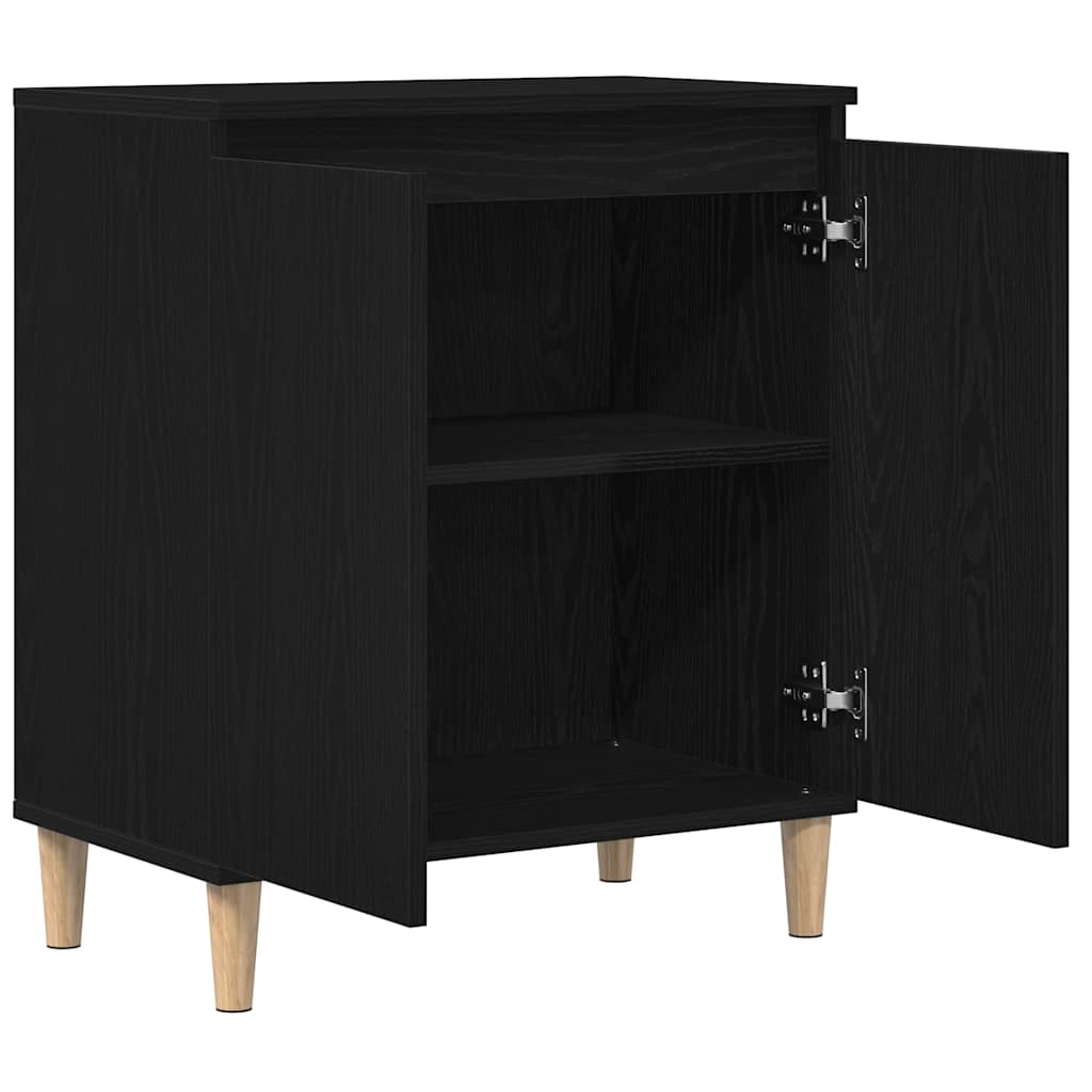 vidaXL Bufet Czarny Dąb 60 x 35 x 70 cm Materiał drewnopochodny