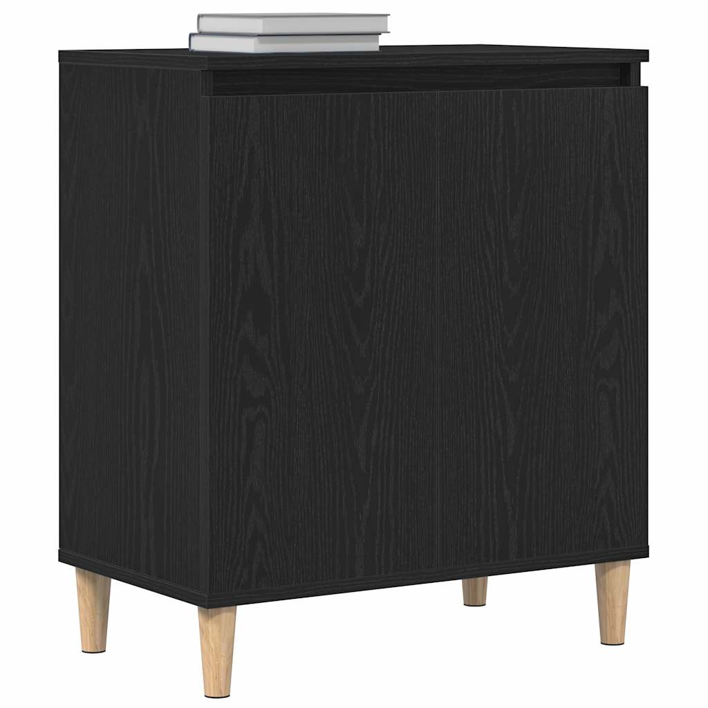 vidaXL Bufet Czarny Dąb 60 x 35 x 70 cm Materiał drewnopochodny