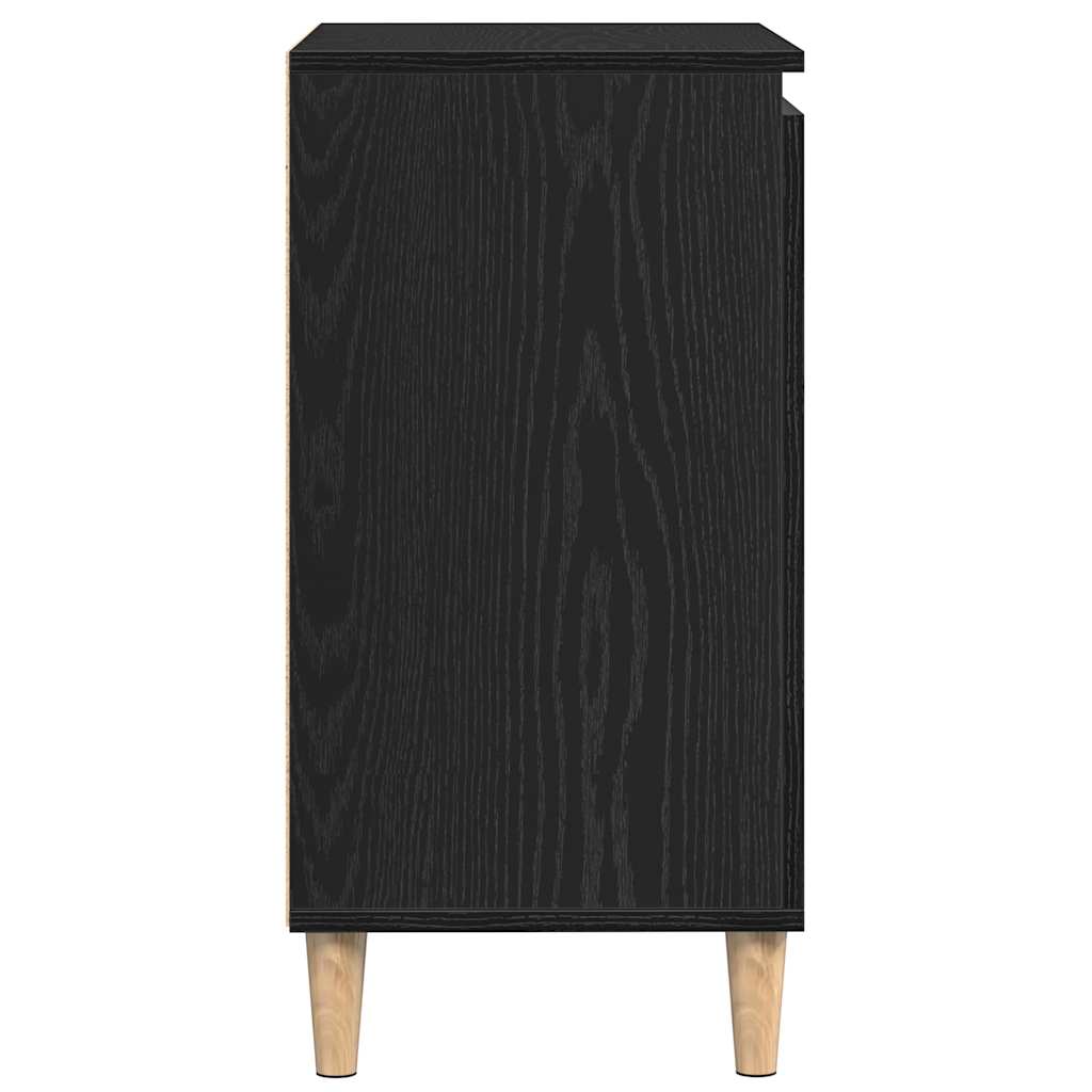 vidaXL Bufet Czarny Dąb 60 x 35 x 70 cm Materiał drewnopochodny