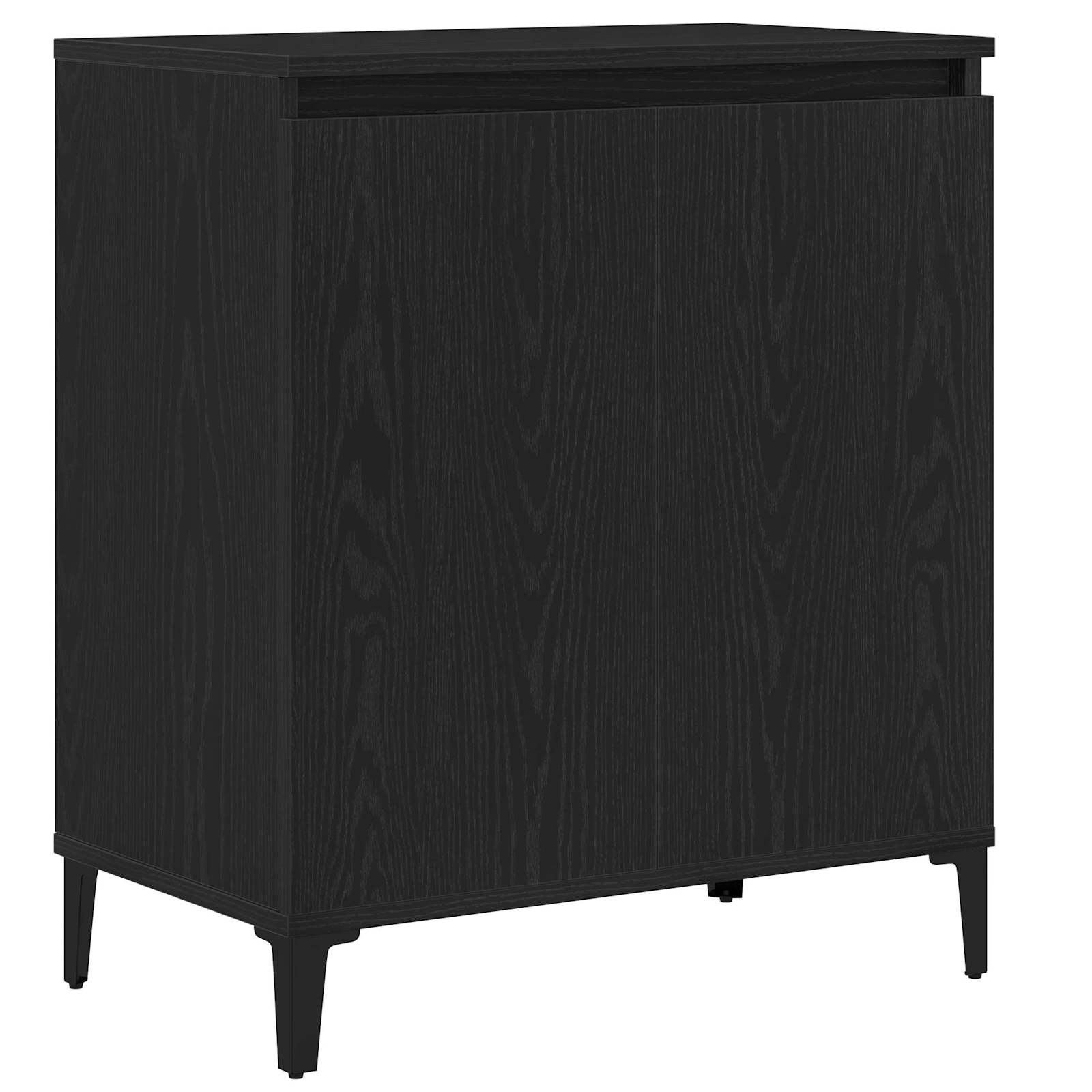 vidaXL Bufet Czarny Dąb 60 x 35 x 70 cm Materiał drewnopochodny