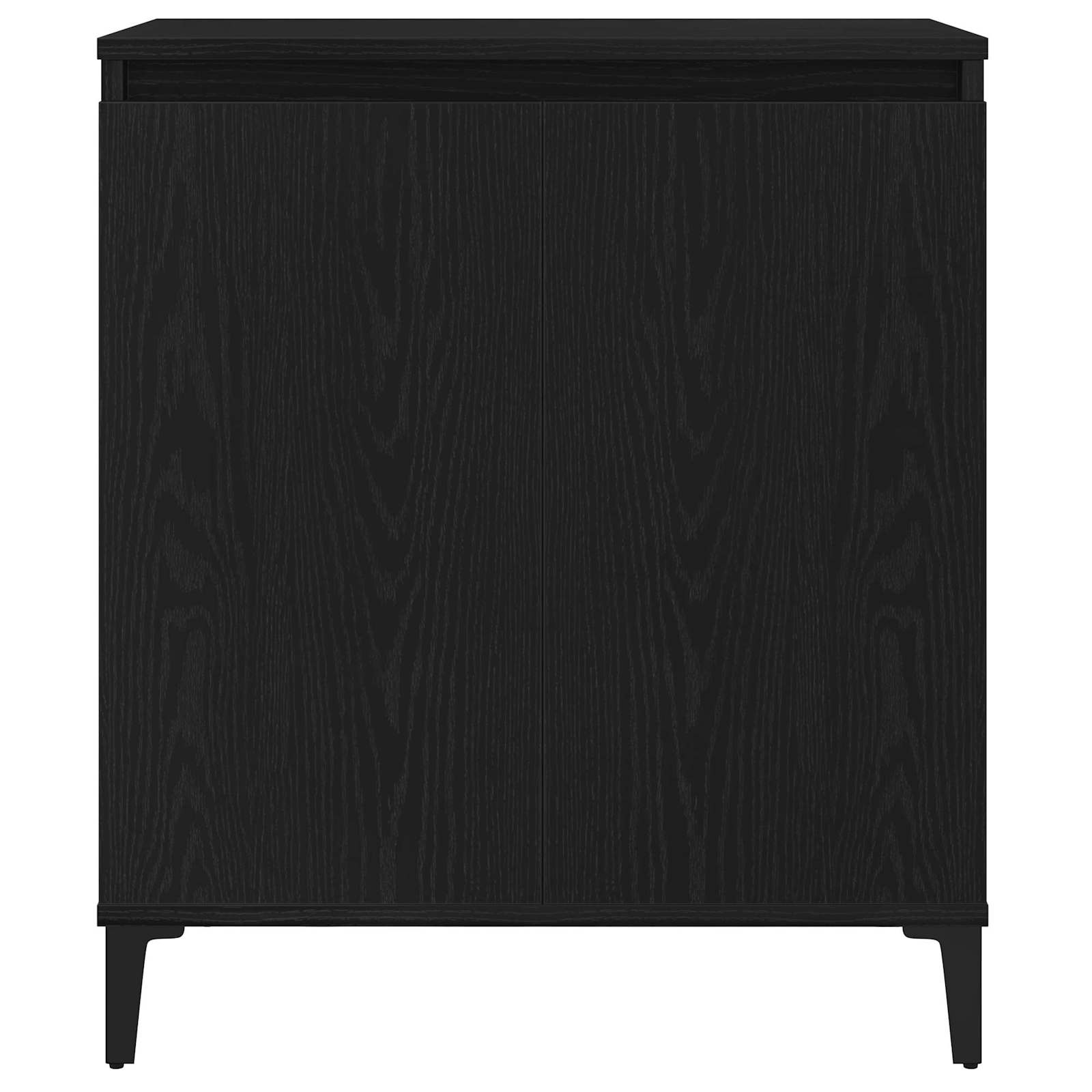 vidaXL Bufet Czarny Dąb 60 x 35 x 70 cm Materiał drewnopochodny