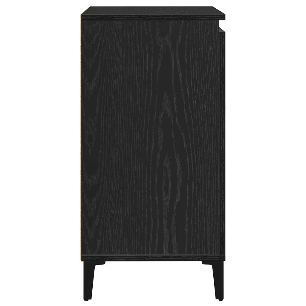 vidaXL Bufet Czarny Dąb 60 x 35 x 70 cm Materiał drewnopochodny