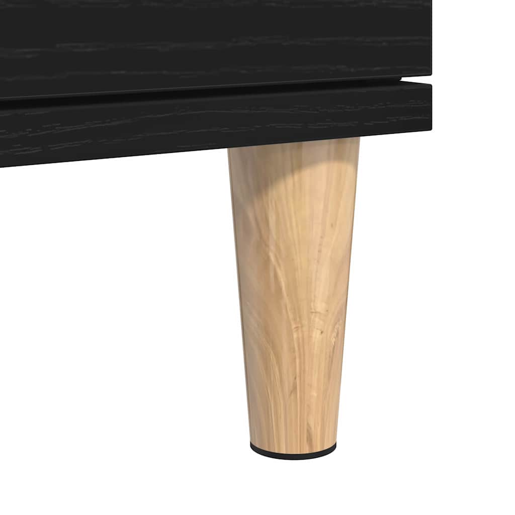 vidaXL Bufet Czarny Dąb 60 x 35 x 70 cm Materiał drewnopochodny