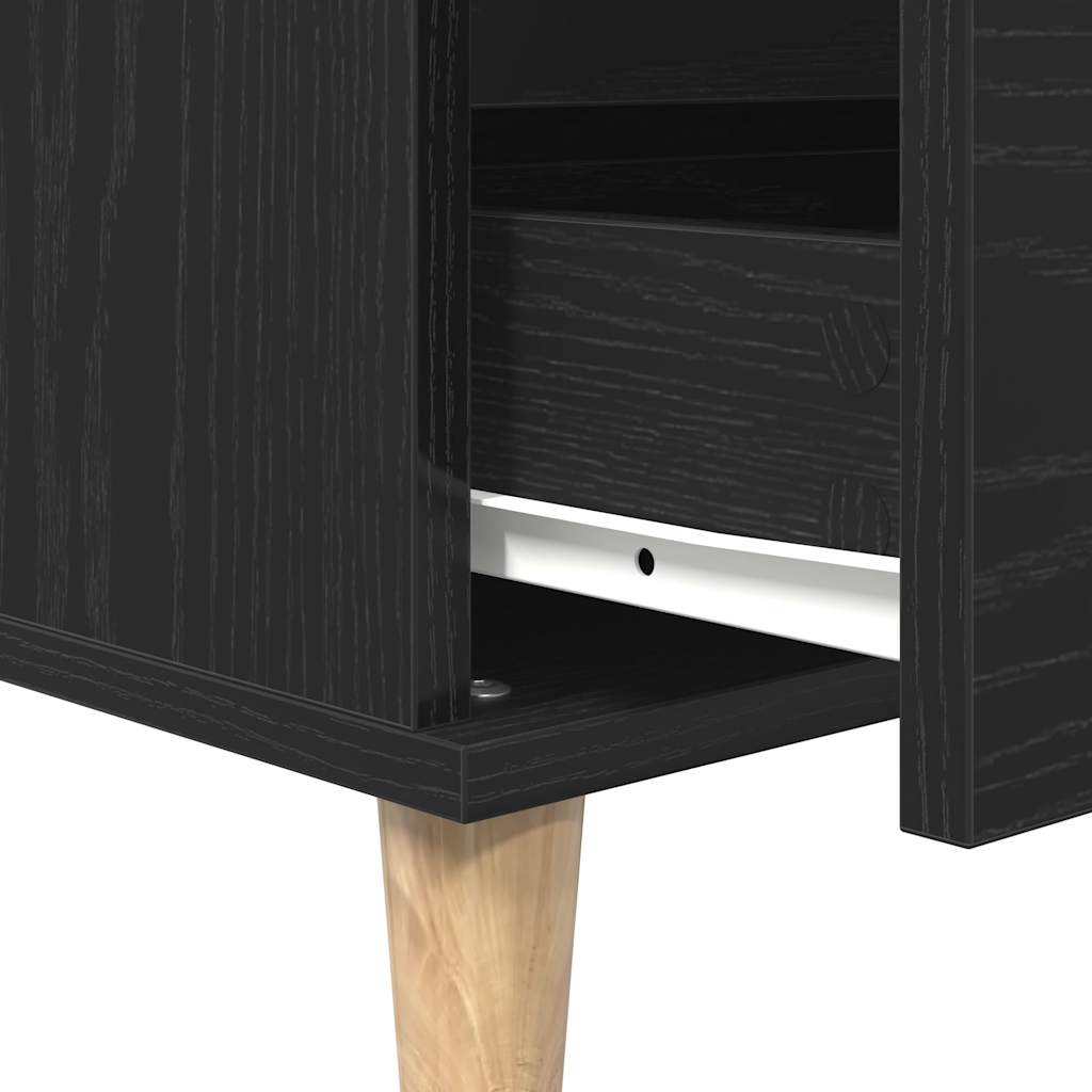 vidaXL Bufet Czarny Dąb 60 x 35 x 70 cm Materiał drewnopochodny