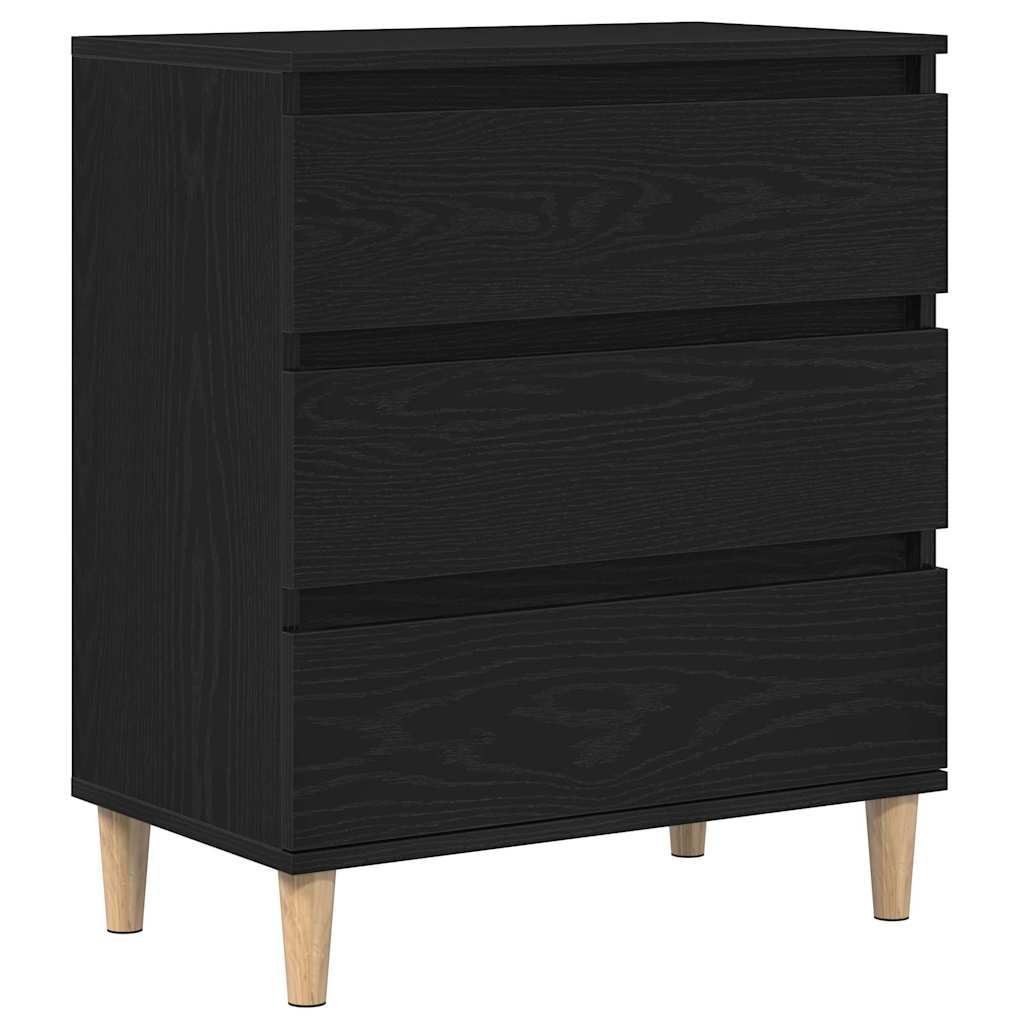 vidaXL Bufet Czarny Dąb 60 x 35 x 70 cm Materiał drewnopochodny