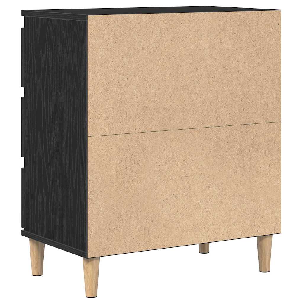 vidaXL Bufet Czarny Dąb 60 x 35 x 70 cm Materiał drewnopochodny
