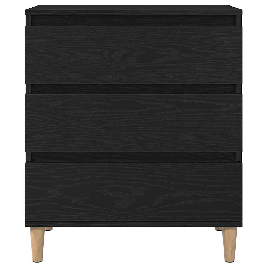 vidaXL Bufet Czarny Dąb 60 x 35 x 70 cm Materiał drewnopochodny