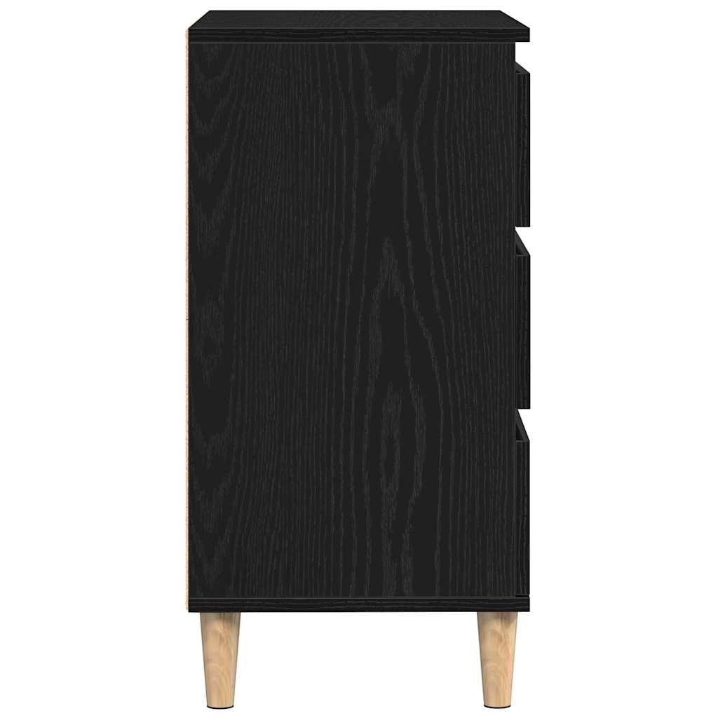 vidaXL Bufet Czarny Dąb 60 x 35 x 70 cm Materiał drewnopochodny
