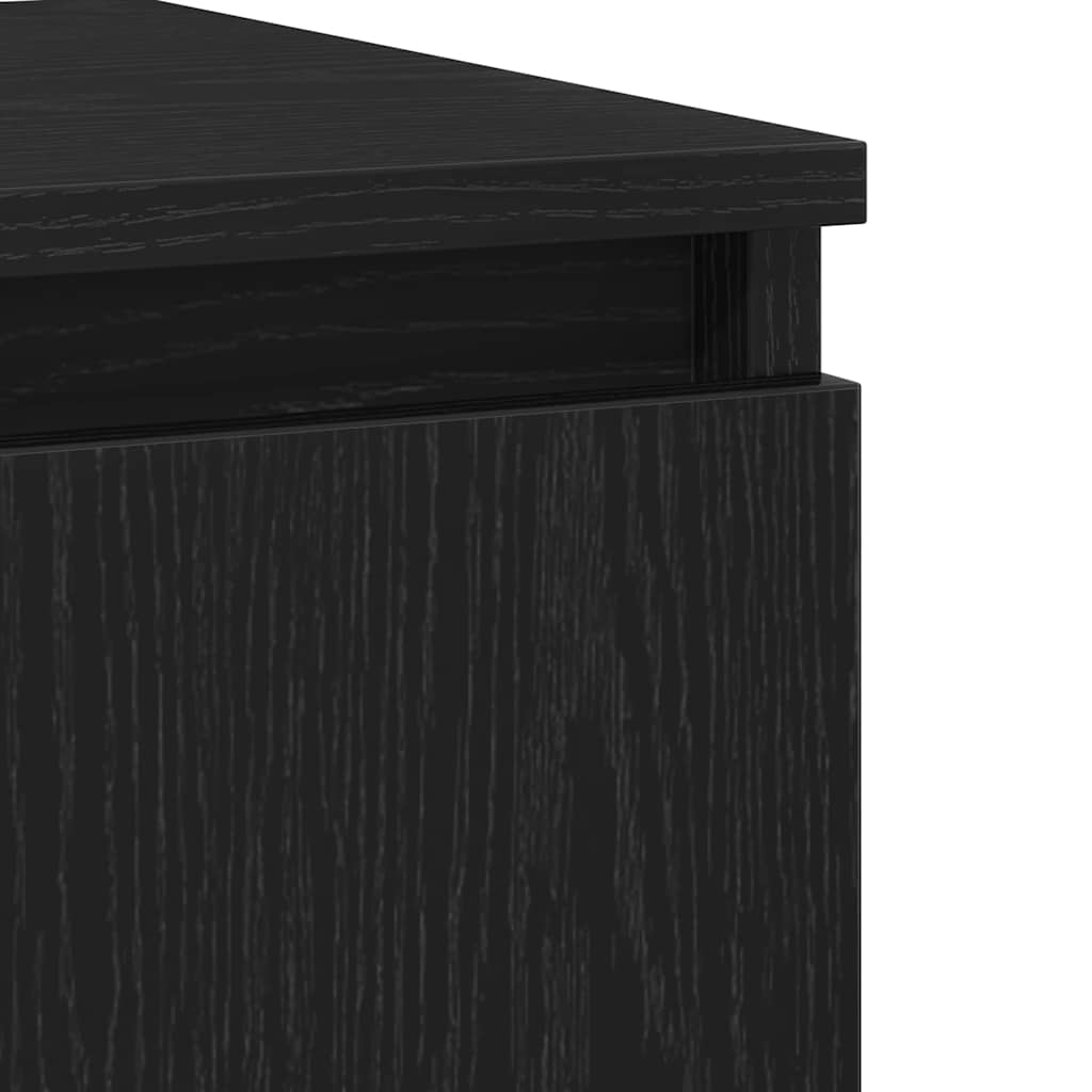 vidaXL Bufet Czarny Dąb 60 x 35 x 70 cm Materiał drewnopochodny