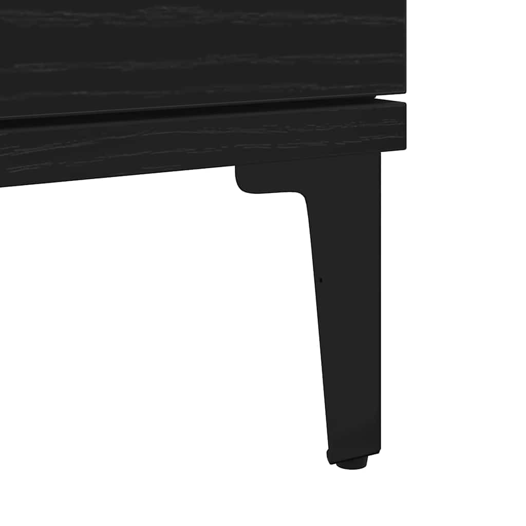 vidaXL Bufet Czarny Dąb 60 x 35 x 70 cm Materiał drewnopochodny