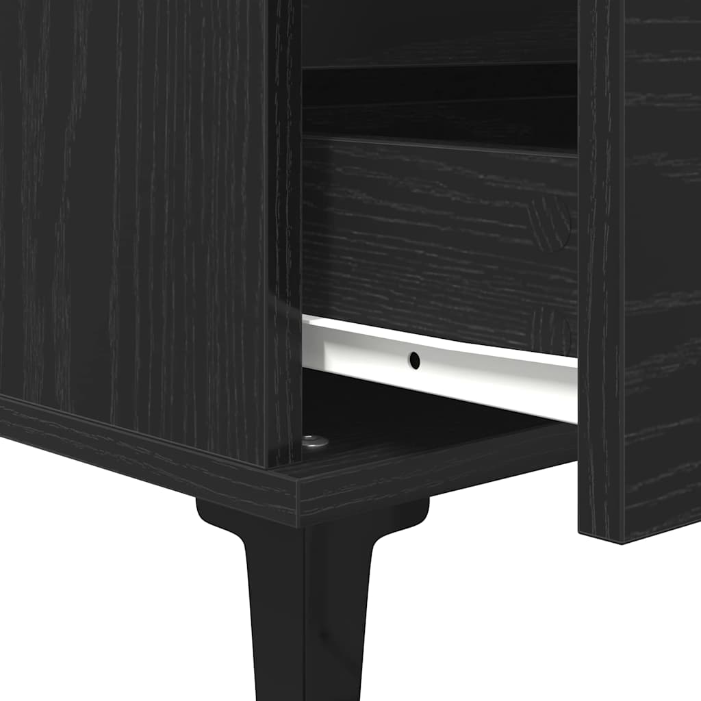 vidaXL Bufet Czarny Dąb 60 x 35 x 70 cm Materiał drewnopochodny