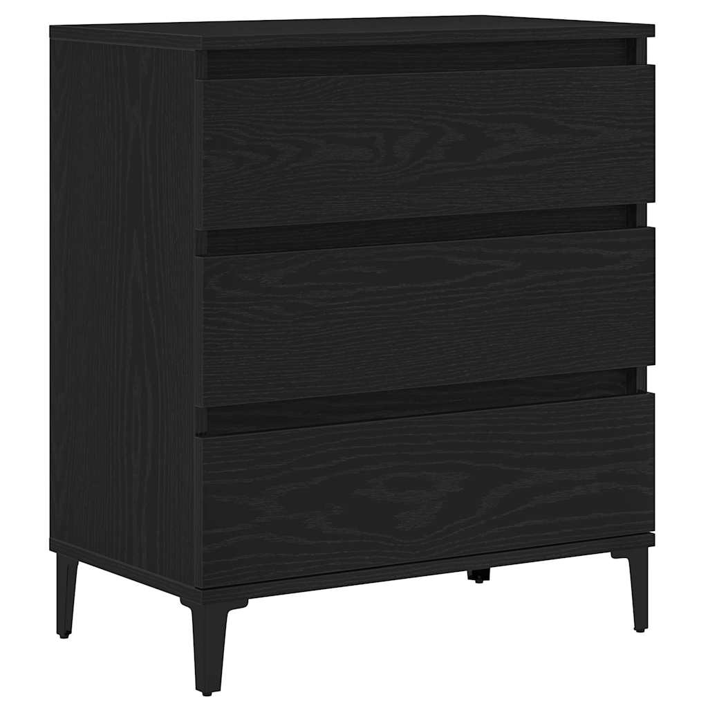 vidaXL Bufet Czarny Dąb 60 x 35 x 70 cm Materiał drewnopochodny
