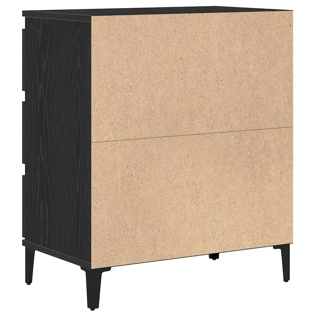 vidaXL Bufet Czarny Dąb 60 x 35 x 70 cm Materiał drewnopochodny