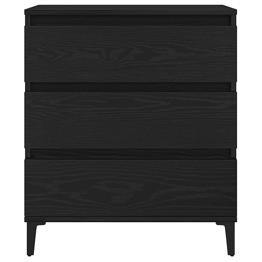 vidaXL Bufet Czarny Dąb 60 x 35 x 70 cm Materiał drewnopochodny