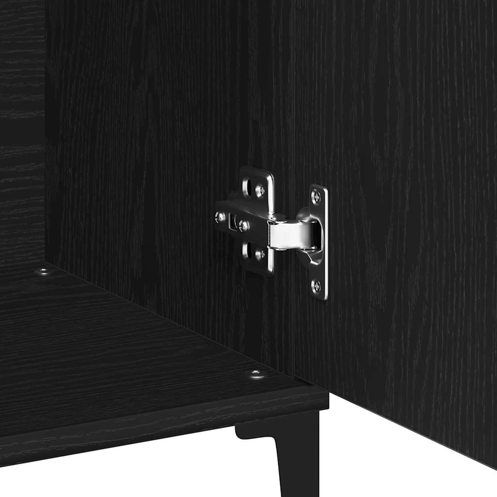 vidaXL Bufet Czarny Dąb 104 x 35 x 70 cm Materiał drewnopochodny
