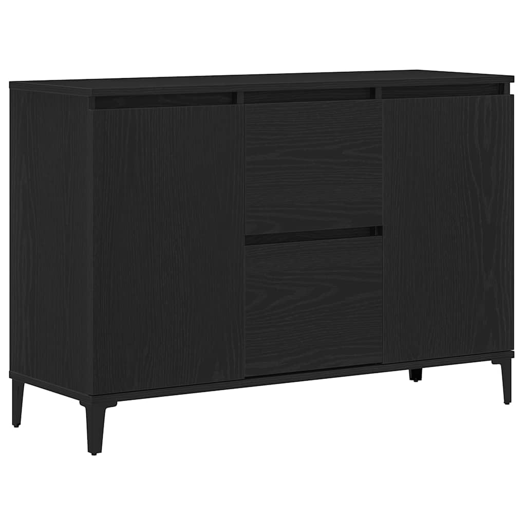 vidaXL Bufet Czarny Dąb 104 x 35 x 70 cm Materiał drewnopochodny