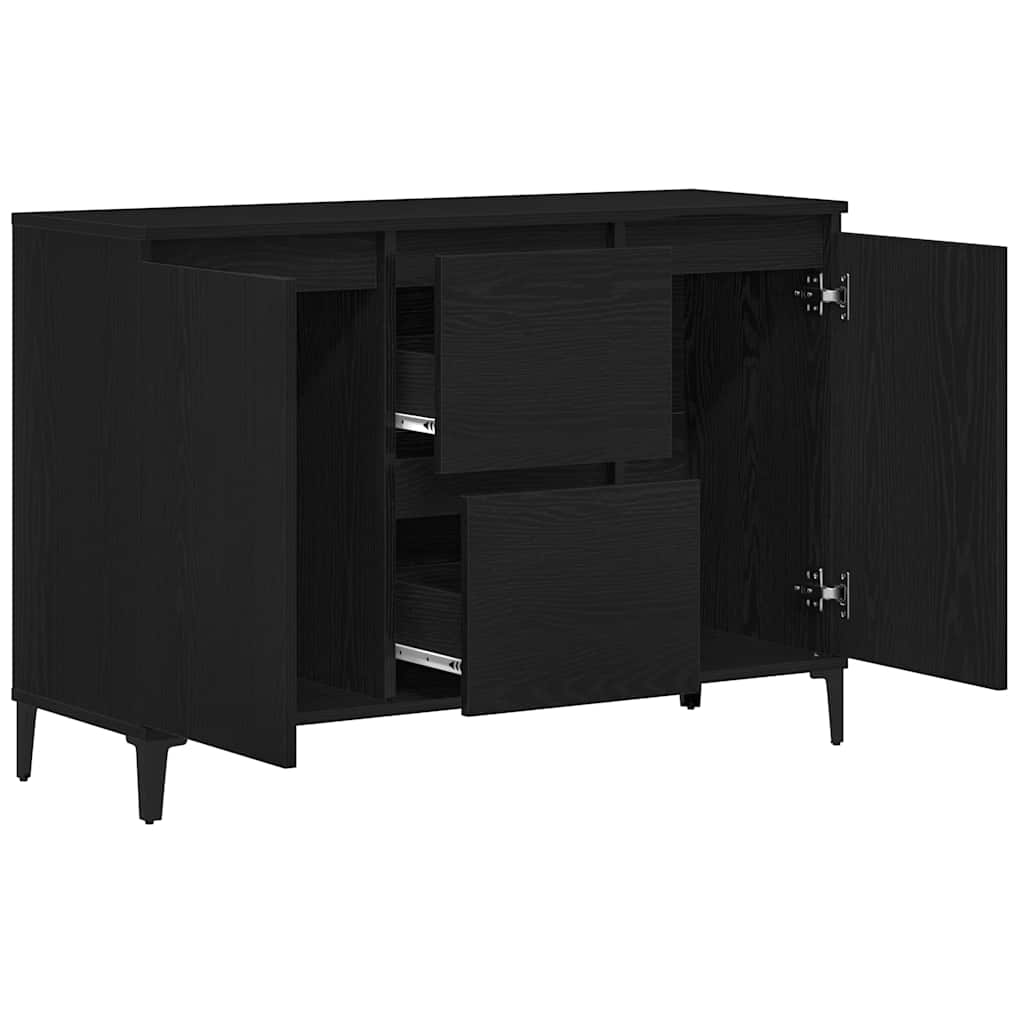 vidaXL Bufet Czarny Dąb 104 x 35 x 70 cm Materiał drewnopochodny
