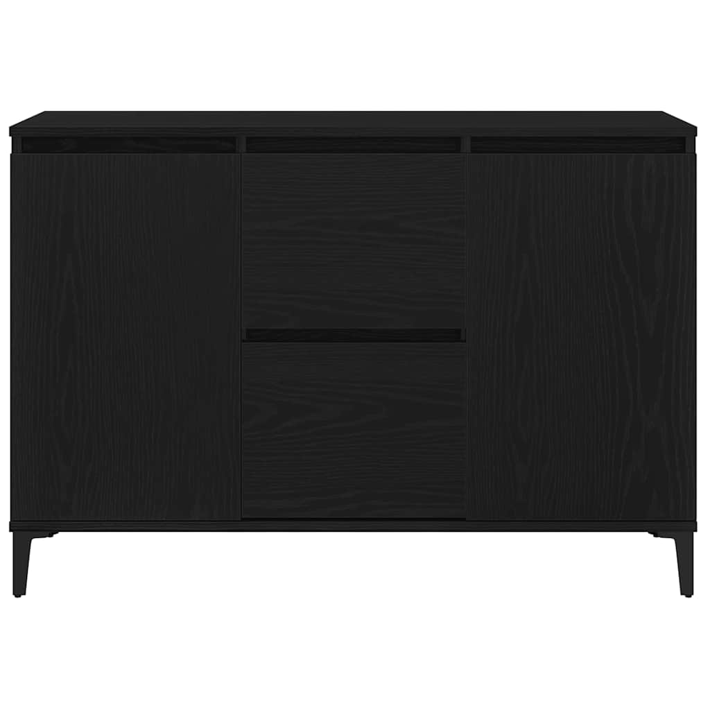vidaXL Bufet Czarny Dąb 104 x 35 x 70 cm Materiał drewnopochodny