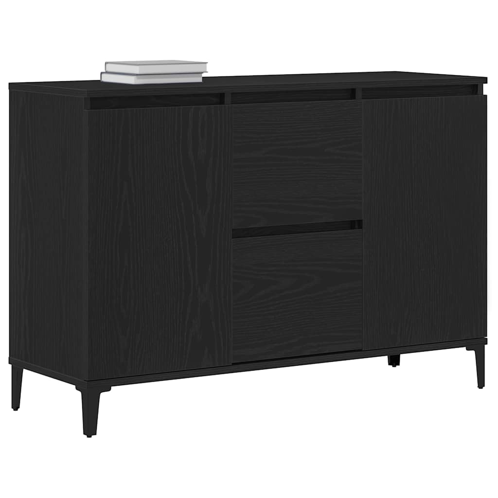 vidaXL Bufet Czarny Dąb 104 x 35 x 70 cm Materiał drewnopochodny