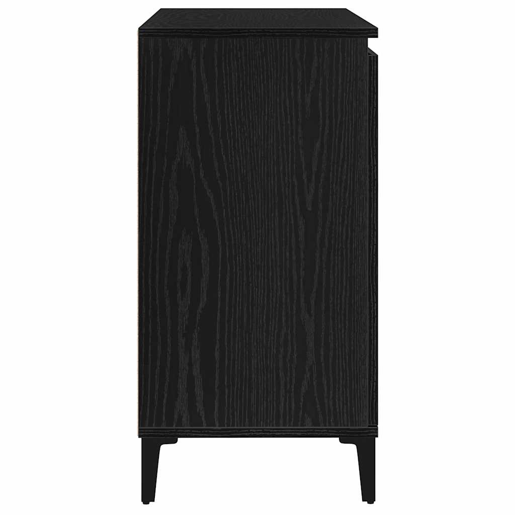 vidaXL Bufet Czarny Dąb 104 x 35 x 70 cm Materiał drewnopochodny