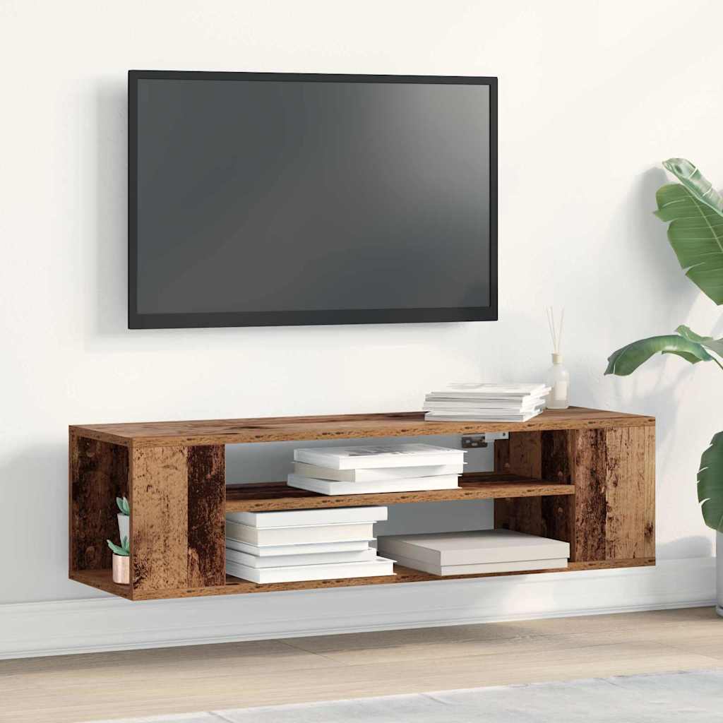 vidaXL Szafka pod telewizor Stare drewno 100 x 30 x 26,5 cm