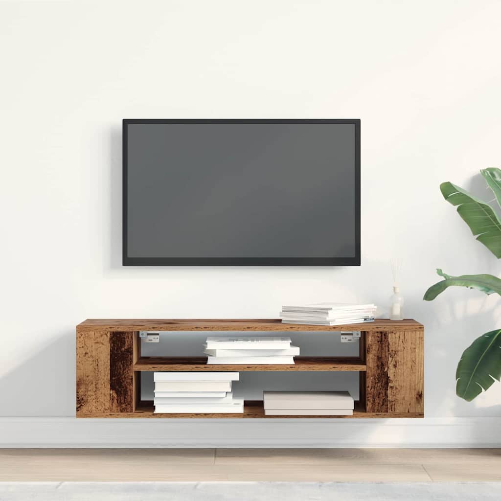vidaXL Szafka pod telewizor Stare drewno 100 x 30 x 26,5 cm