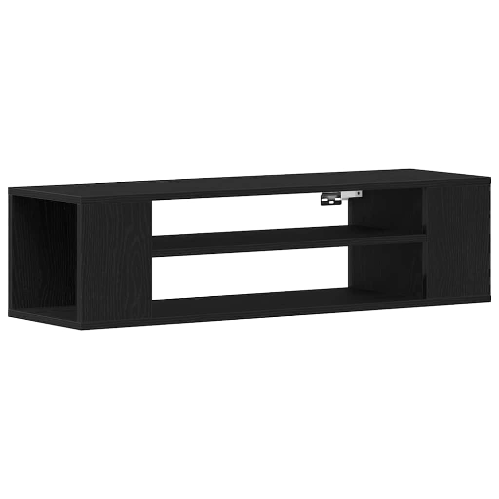 vidaXL Szafka pod telewizor Czarny Dąb 100 x 30 x 26,5 cm