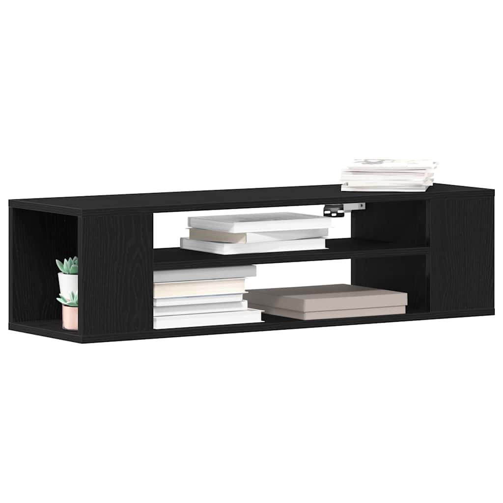 vidaXL Szafka pod telewizor Czarny Dąb 100 x 30 x 26,5 cm