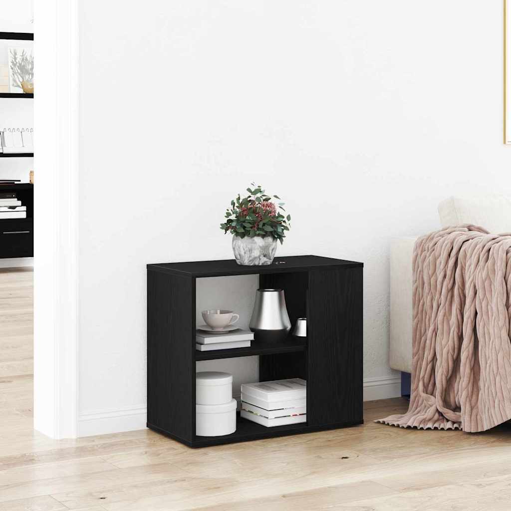 vidaXL Bufet Czarny Dąb 60 x 30 x 50 cm Materiał drewnopochodny