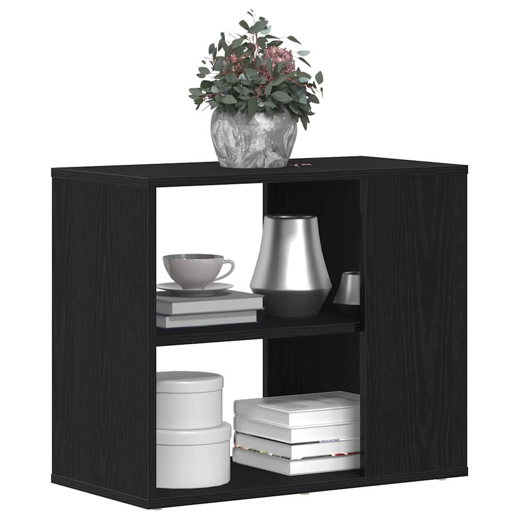 vidaXL Bufet Czarny Dąb 60 x 30 x 50 cm Materiał drewnopochodny