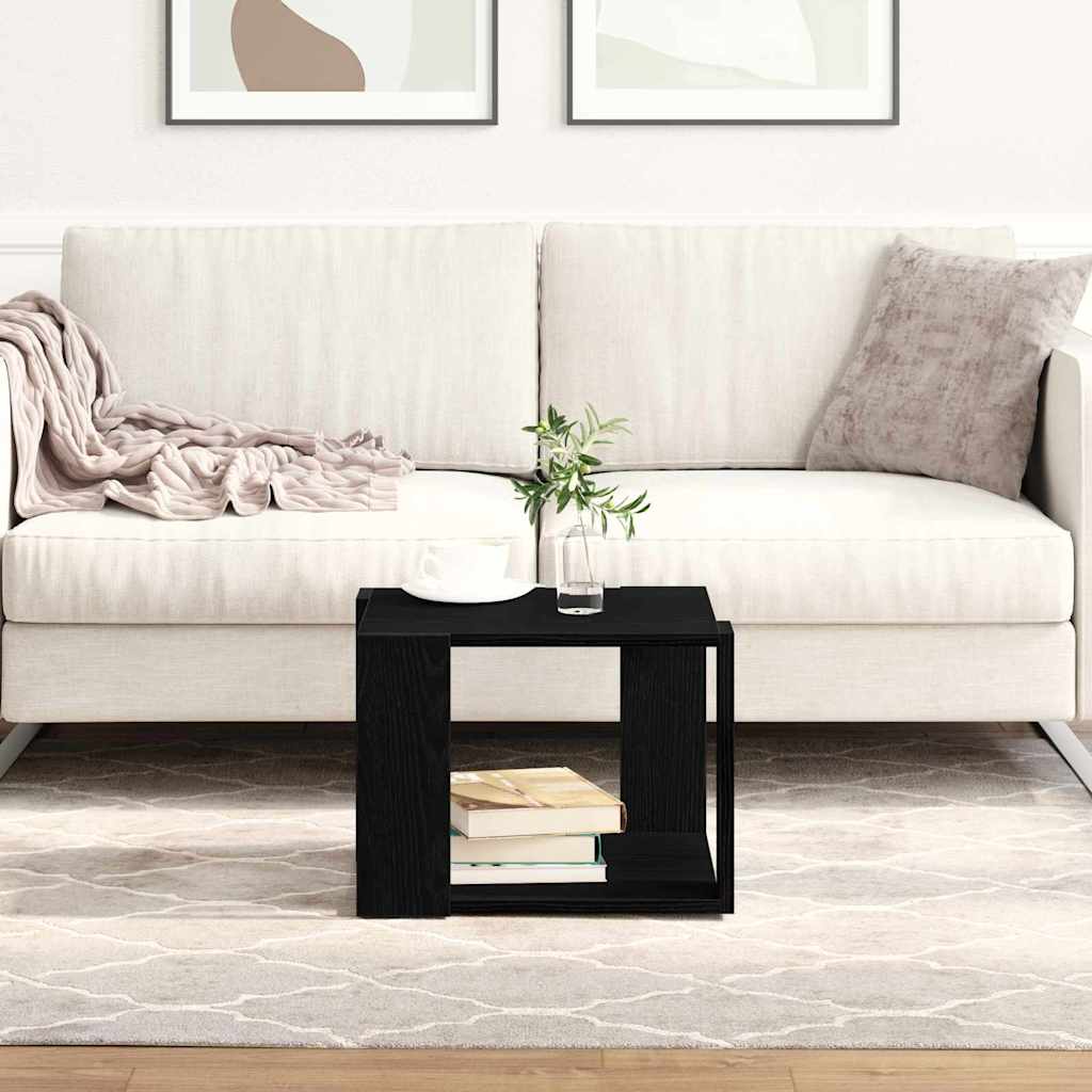 vidaXL Stolik kawowy Czarny Dąb 40 x 40 x 30 cm