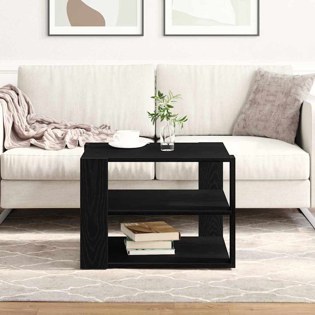 vidaXL Stolik kawowy Czarny Dąb 58 x 58 x 40 cm Drewno inżynieryjne