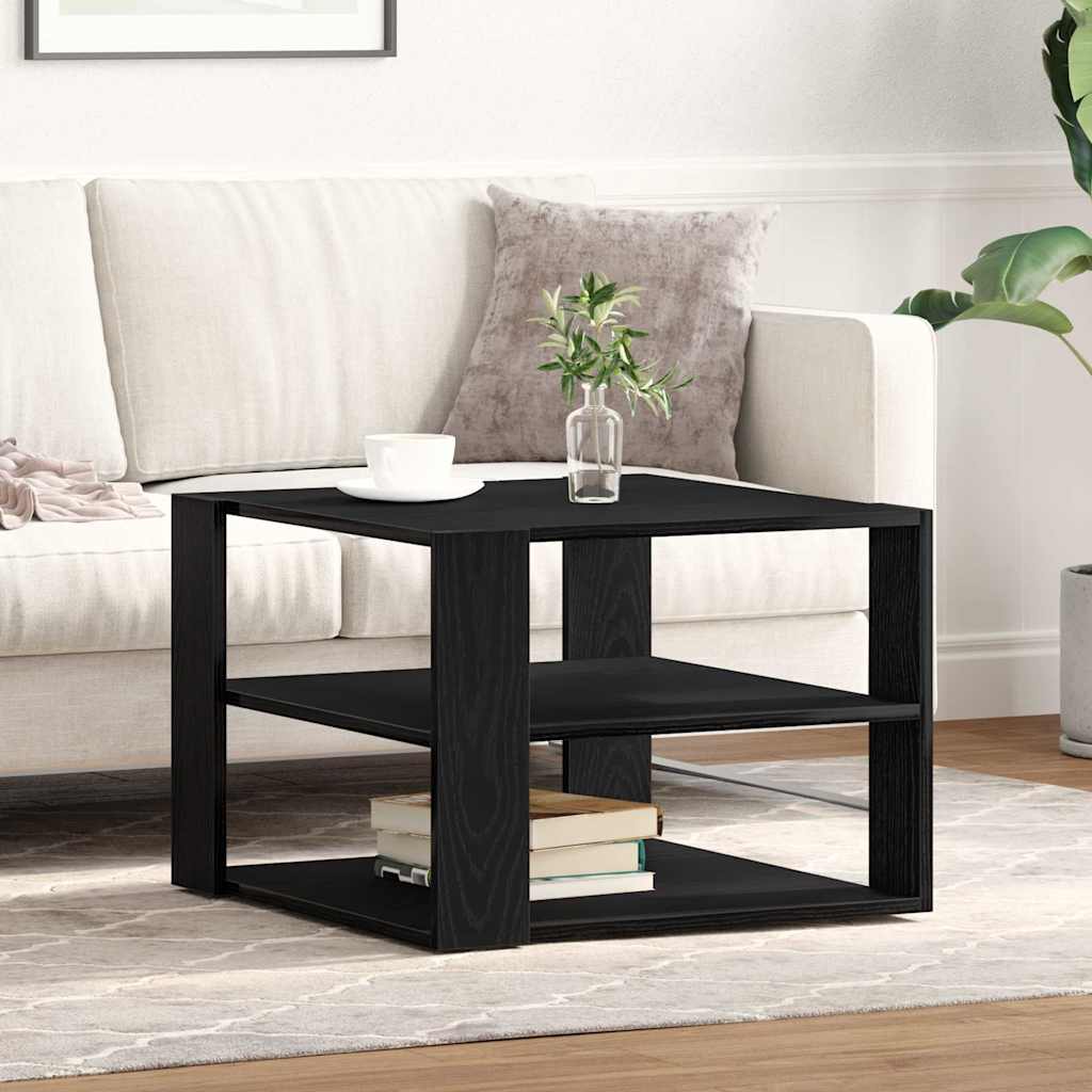 vidaXL Stolik kawowy Czarny Dąb 58 x 58 x 40 cm Drewno inżynieryjne
