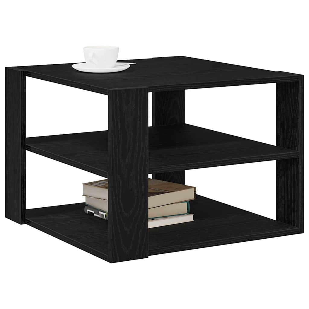 vidaXL Stolik kawowy Czarny Dąb 58 x 58 x 40 cm Drewno inżynieryjne