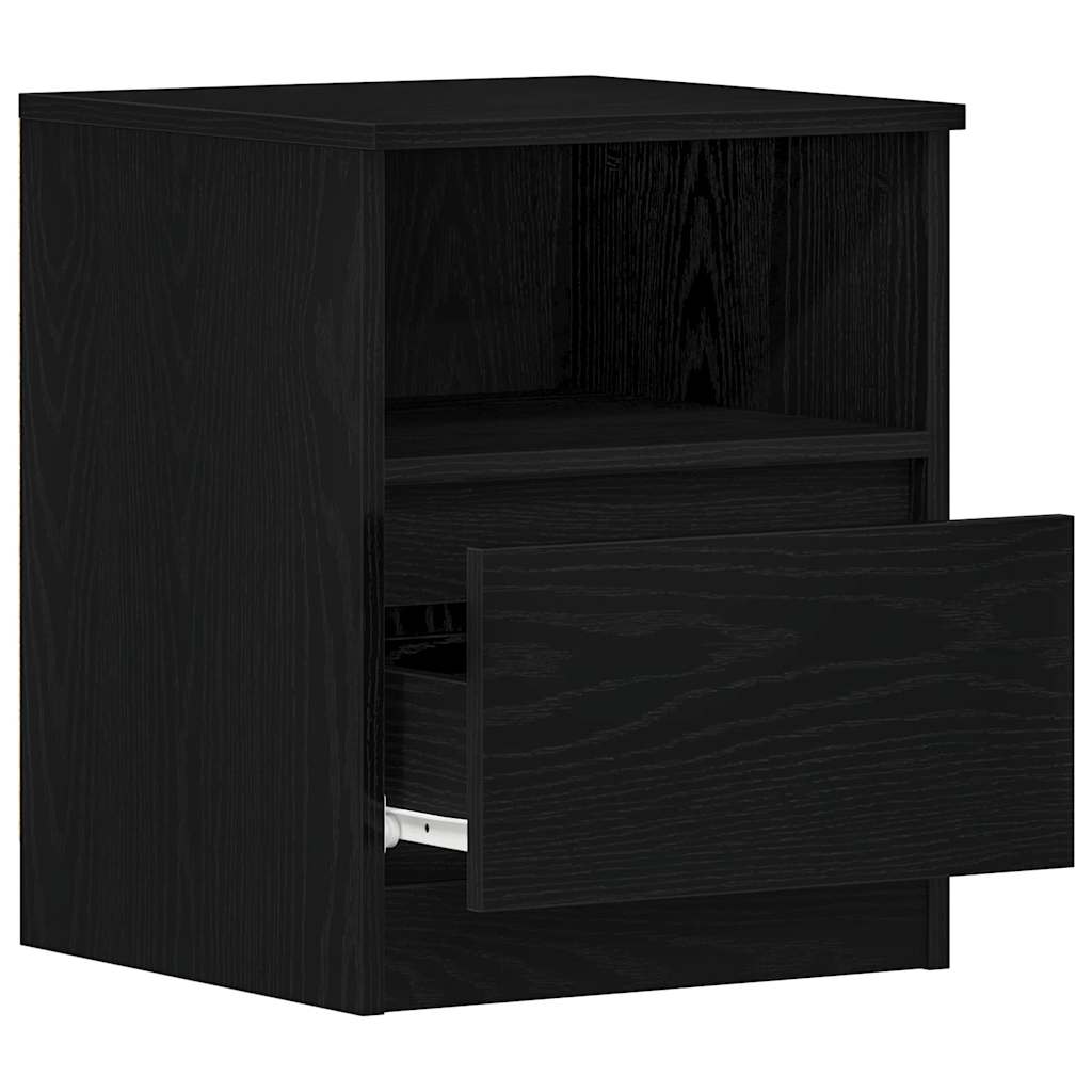 vidaXL Szafka Nocna Czarny Dąb 40 x 40 x 50 cm Materiał drewnopochodny