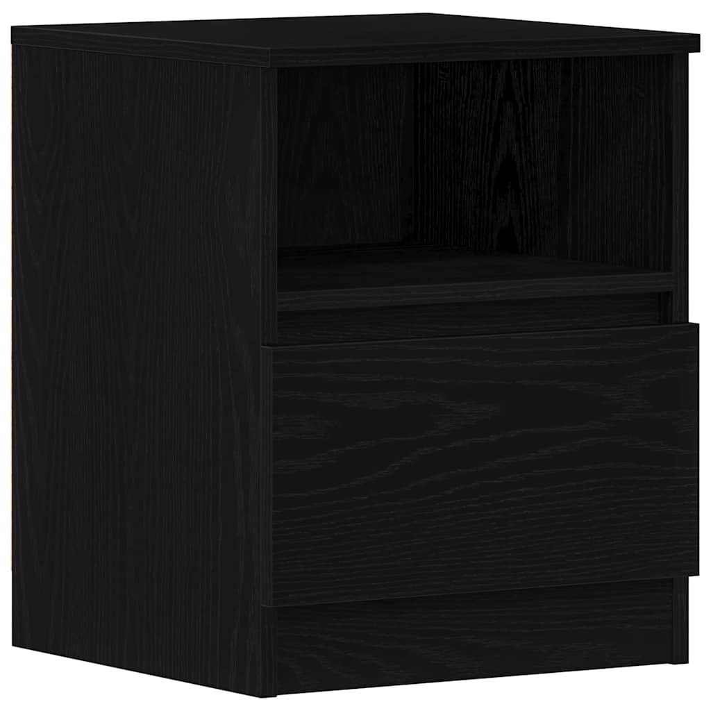 vidaXL Szafka Nocna z szufladą 2 pcs Czarny Dąb 40 x 40 x 50 cm