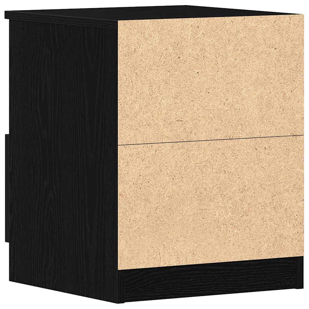 vidaXL Szafka Nocna z szufladą 2 pcs Czarny Dąb 40 x 40 x 50 cm