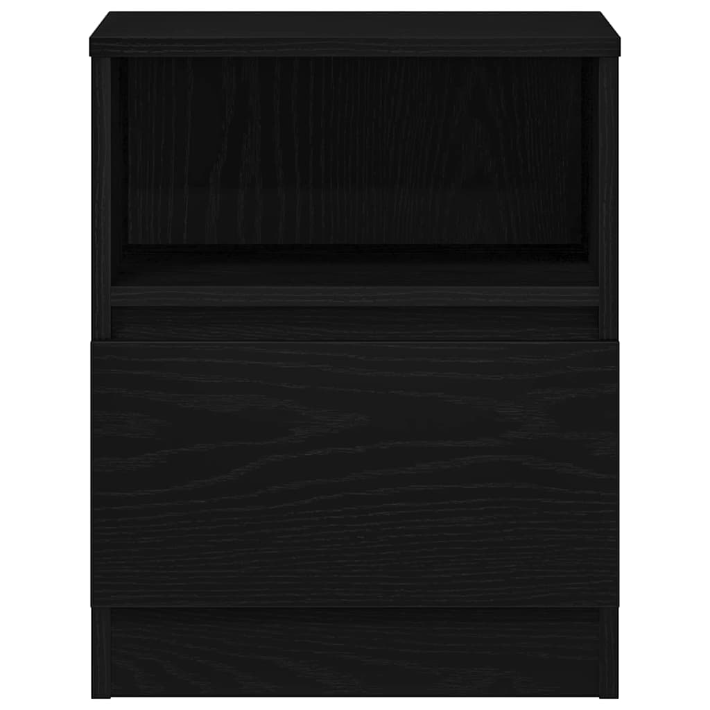 vidaXL Szafka Nocna z szufladą 2 pcs Czarny Dąb 40 x 40 x 50 cm