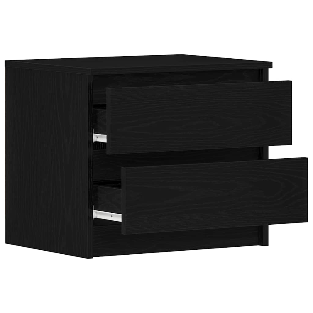 vidaXL Szafka Nocna z szufladą 2 pcs Czarny Dąb 50 x 40 x 43,5 cm
