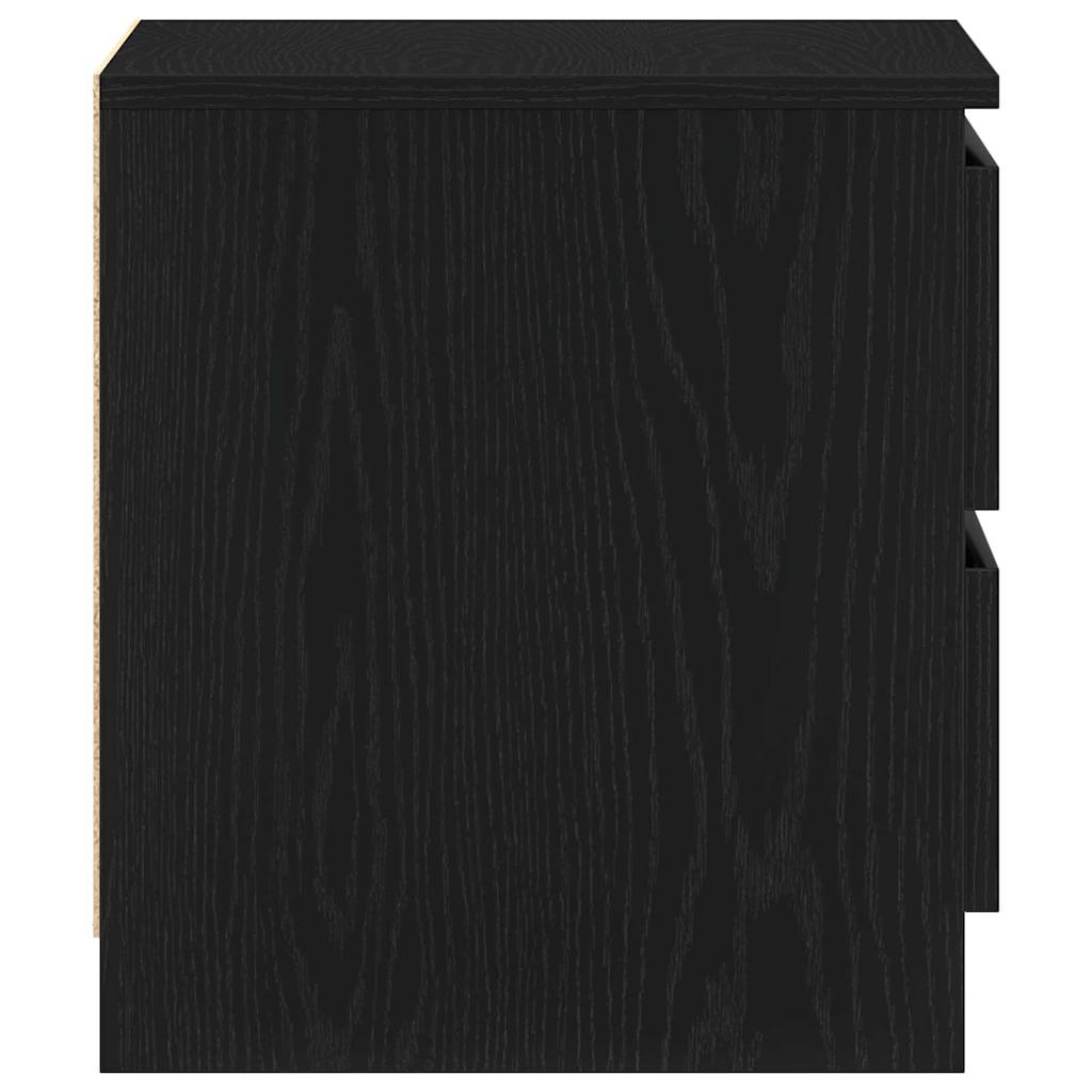 vidaXL Szafka Nocna z szufladą 2 pcs Czarny Dąb 50 x 40 x 43,5 cm
